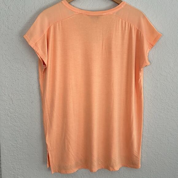 NEW Kenneth Cole Reaction Orange Rayon Blouse Pocket Large - Picture 7 of 8
